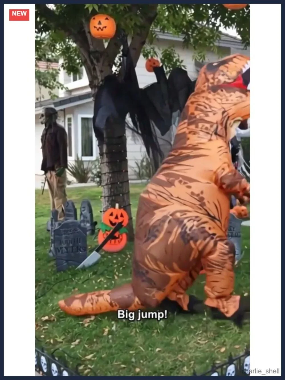 Kids Inflatable T-Rex Dinosaur Costume Boys Girls Halloween Pretend Play